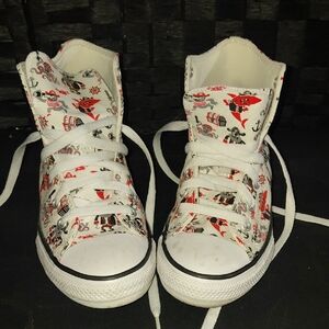 Converse White High-Top Sneakers